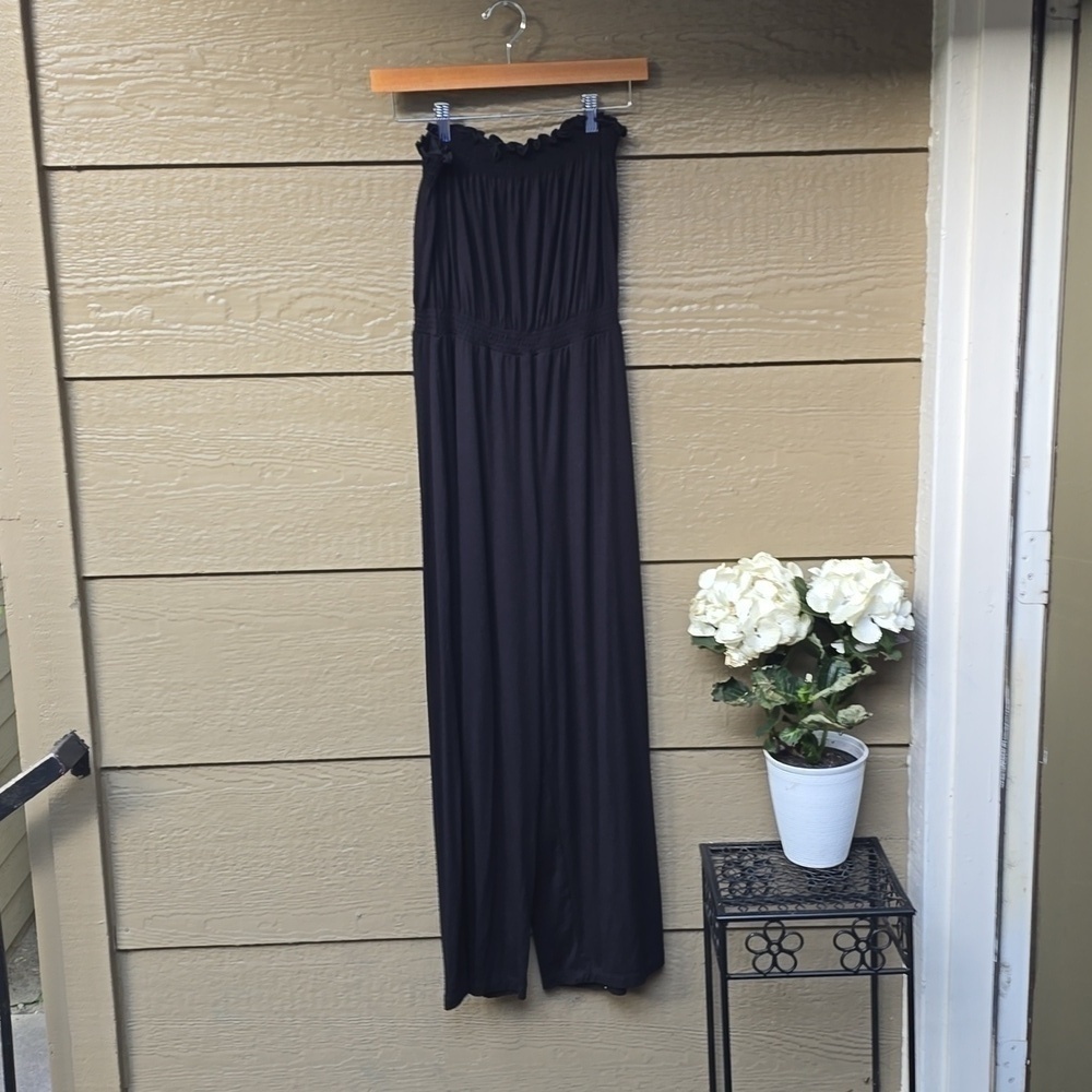 ASOS PETITE black STRAPLESS jumpsuit sleeve new nwt 6 petite